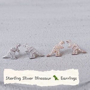COPY - - Sterling Silver S925 Dinosaur stud earrings
